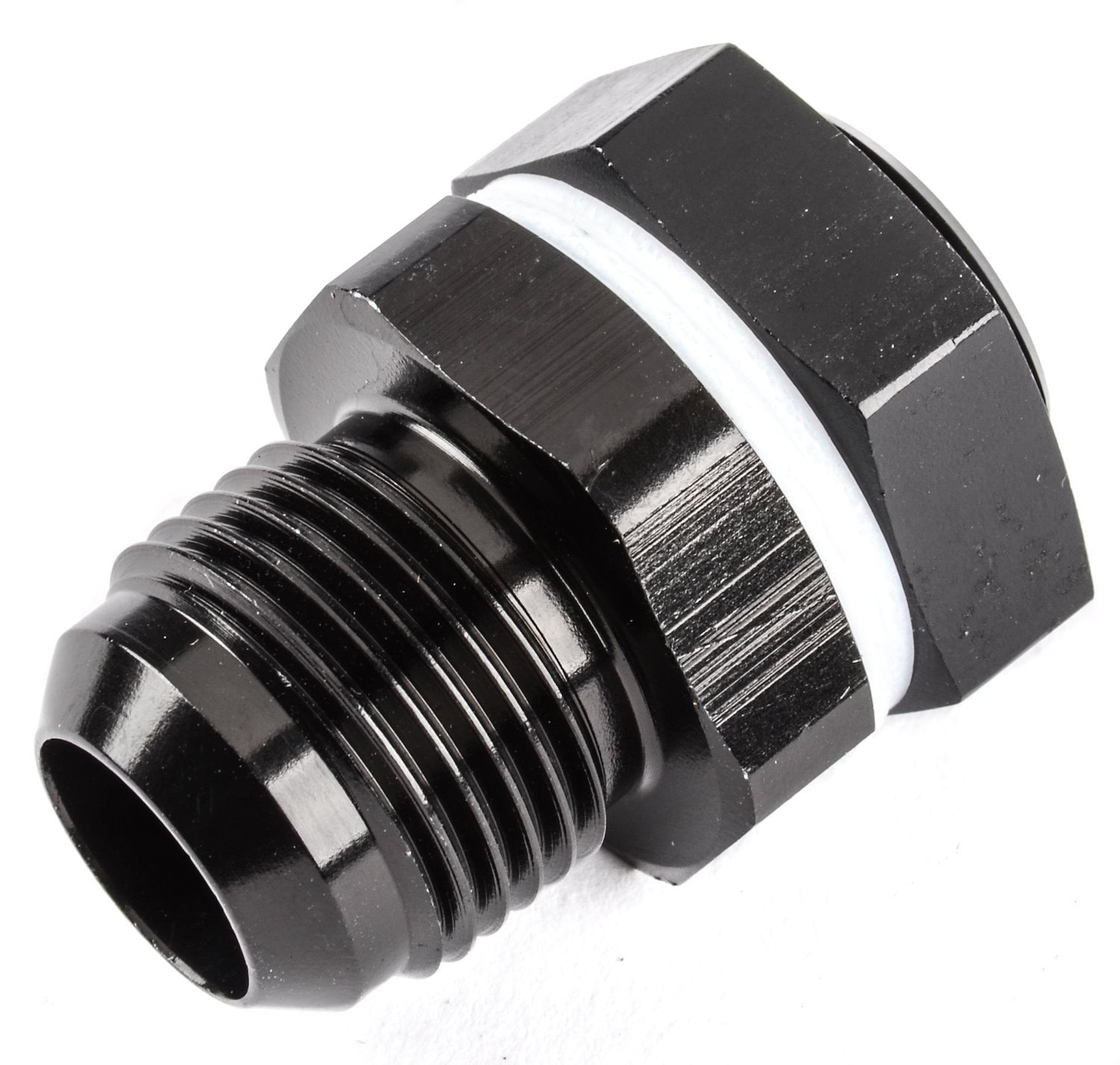 JEGS 110562 Black High-Flow Fuel Cell Bulkhead Fitting -10AN - Walmart.com