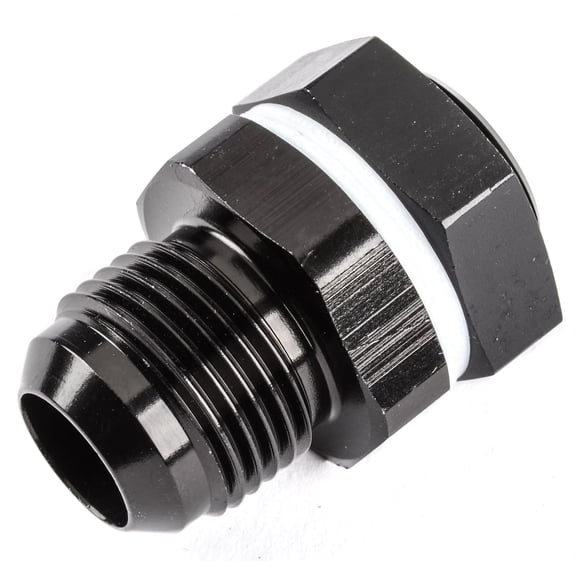 JEGS Black High-Flow Fuel Cell Bulkhead Fitting -10AN