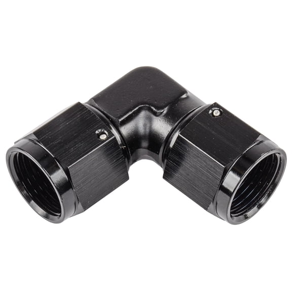 JEGS 110663 Swivel Coupler Fitting 90 degree -8 AN Female Low Profile Aluminum B