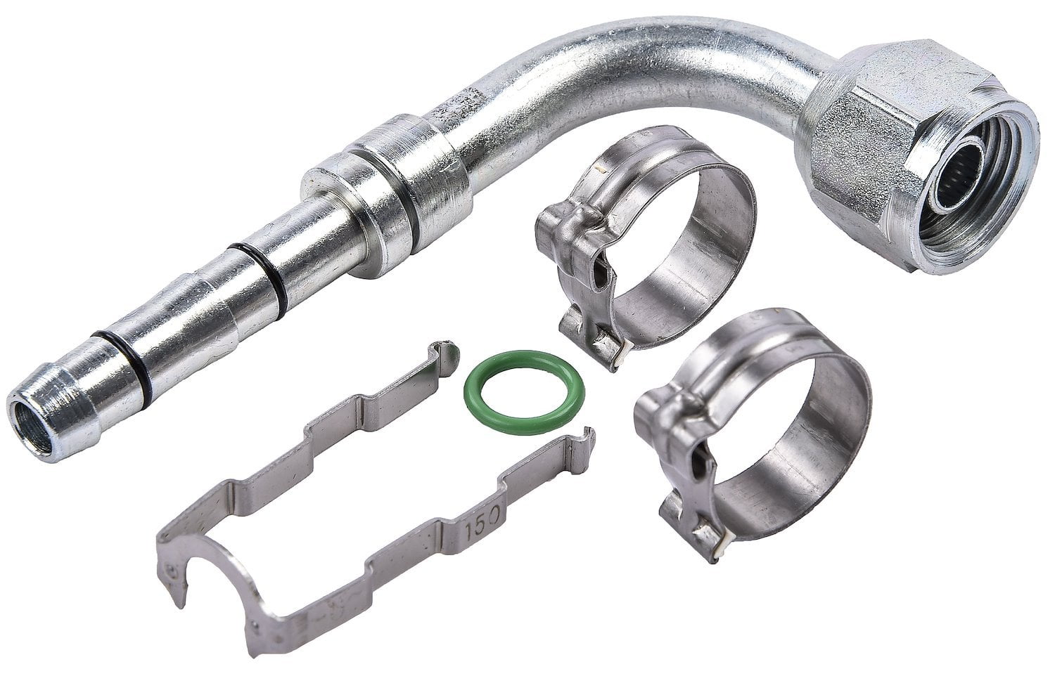 JEGS 130120 EZ Clip A/C Hose End Fitting Kit 6 AN Includes (1) 90