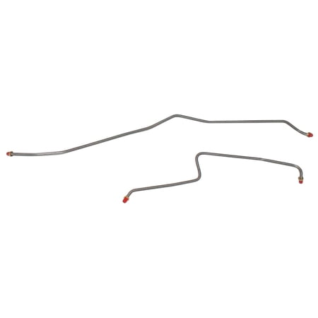 JEGS Rear Axle Brake Line Set for 2001-2007 GM 3500 Dually Trucks [Stainless Steel]