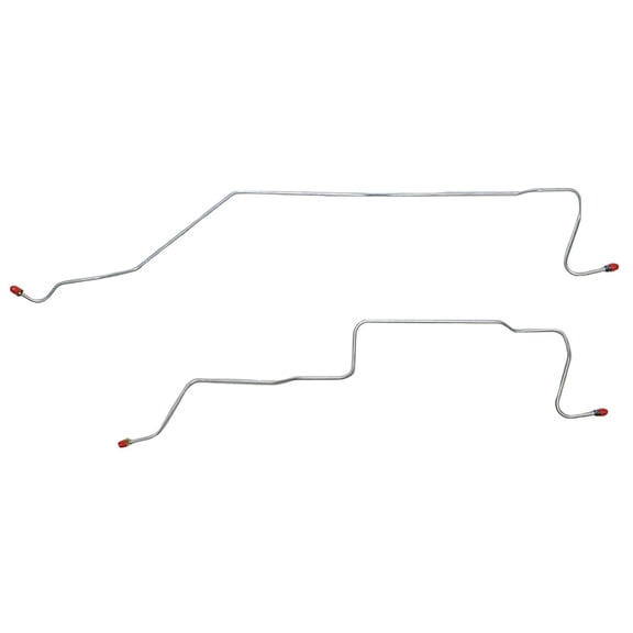 JEGS Rear Axle Brake Line Set for 2005-2007 GM 1500 Trucks without Quadrasteer [Stainless Steel]