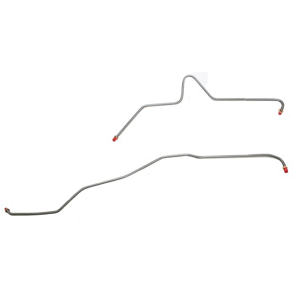 JEGS Rear Axle Brake Line Set for 2001-2007 GM 2500HD Trucks with 6.0L Engine [Stainless Steel]