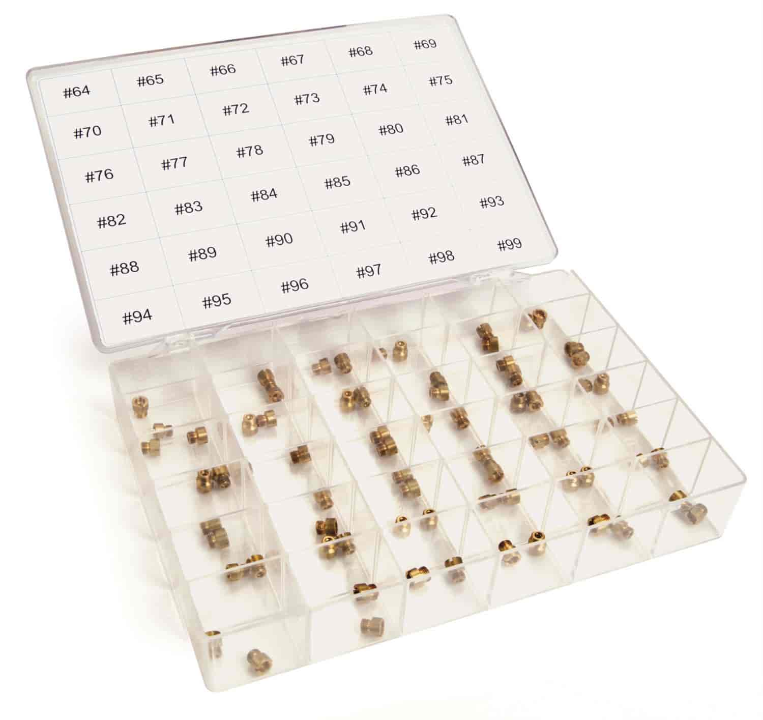 JEGS 15019 Carburetor Standard Main Jet Kit with Case Fits Brawler