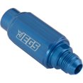 thumbnail image 1 of JEGS Compact Billet Aluminum In-Line Fuel Filter, 2 5/16 in. Long [-8 AN Male/Female, Blue], 1 of 7