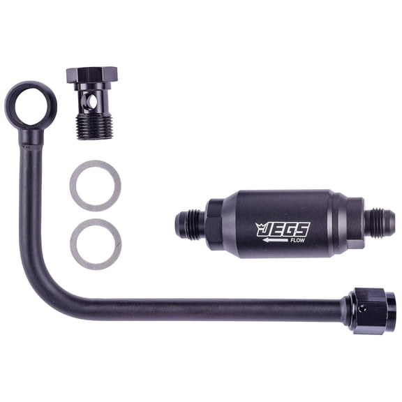 JEGS 15066 Single Feed Filtered Fuel Line Edelbrock/Carter AFB Single Feed Carbu