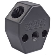 JEGS Billet Aluminum Y-Block Black Anodized