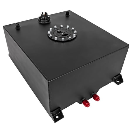 JEGS 15-Gallon Fuel Cell with Sending Unit [Black Powder-Coated Finish]