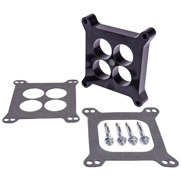JEGS Phenolic Carburetor Spacer with 4150/4160 Holley Bolt Pattern [1 in. Tall 4-Hole Plenum]