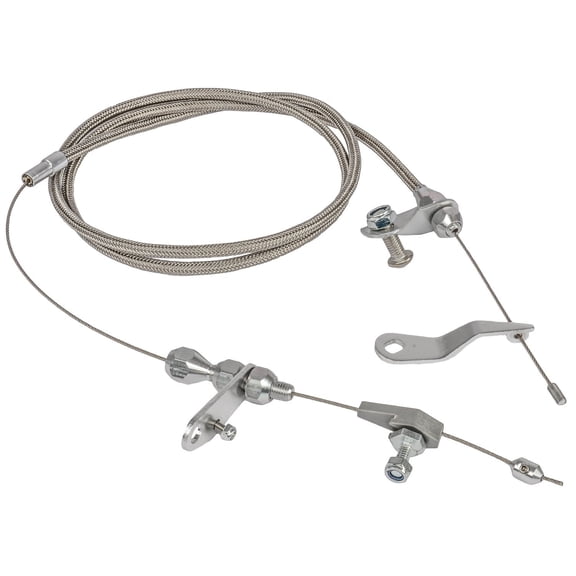 JEGS Transmission Kickdown Cable Kit [Ford C6, Stainless Steel]