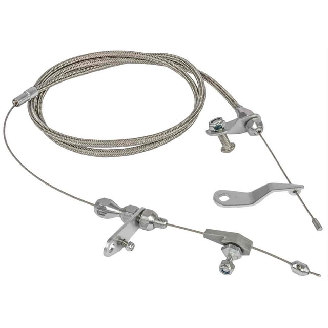 JEGS 157016 Transmission Kickdown Cable Kit Ford C6 Braided Stainless