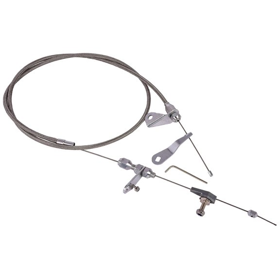 JEGS Transmission Kickdown Cable Kit [Ford C4, Stainless Steel]