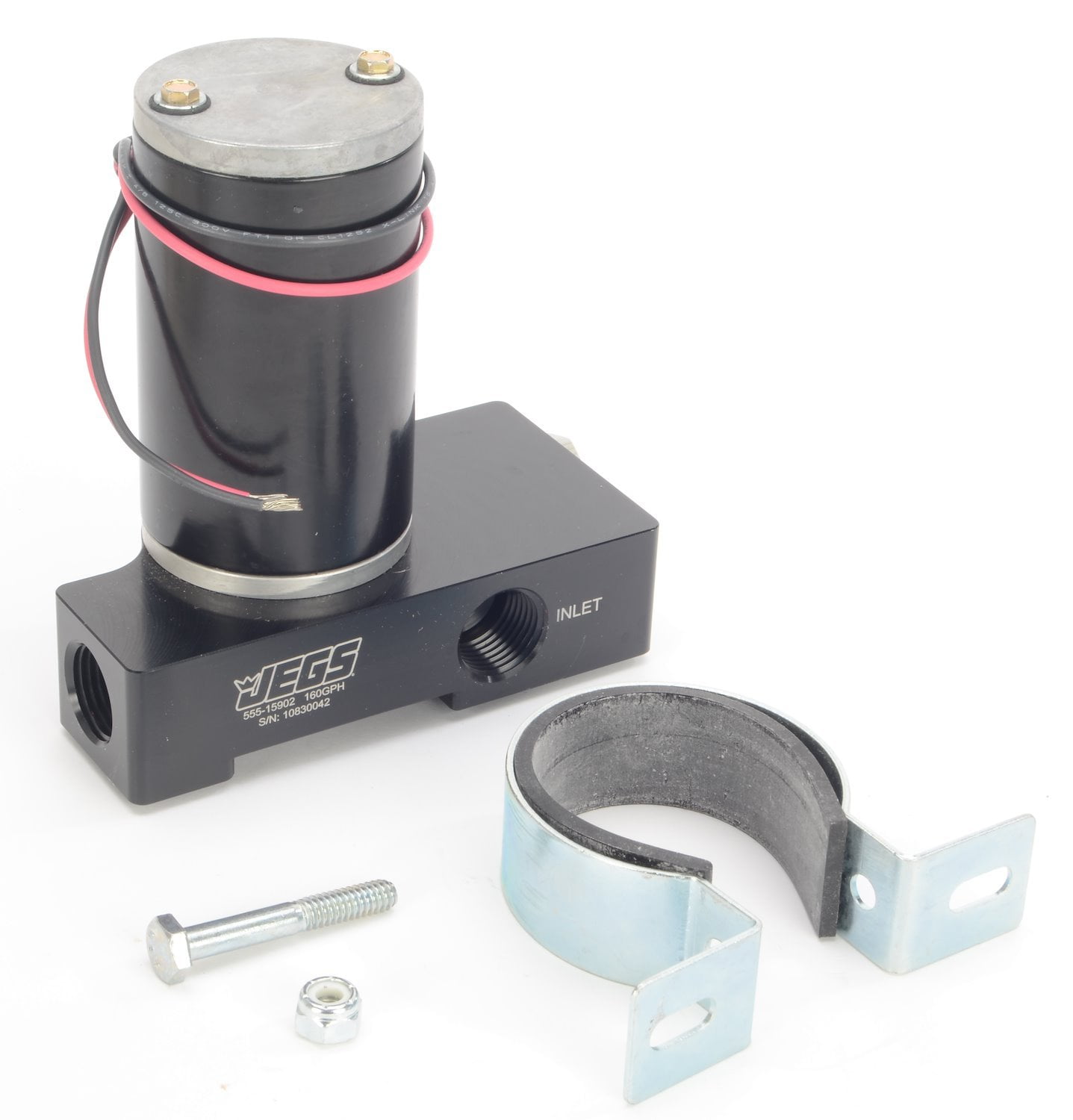 JEGS 15902 Ultra-Quiet Electric Fuel Pump 160 gph 1/2 NPT Ports Up to 1 ...