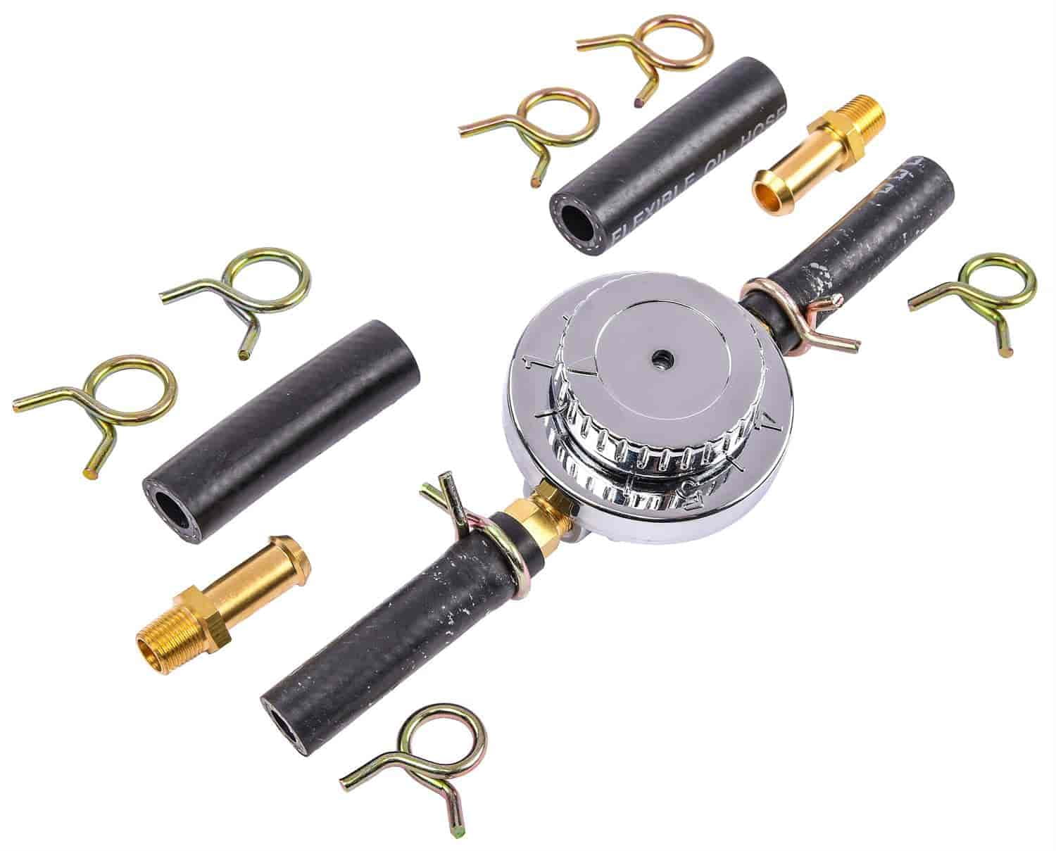 JEGS 15910 Fuel Pressure Regulator Universal Rotary Dial Adjustment 16