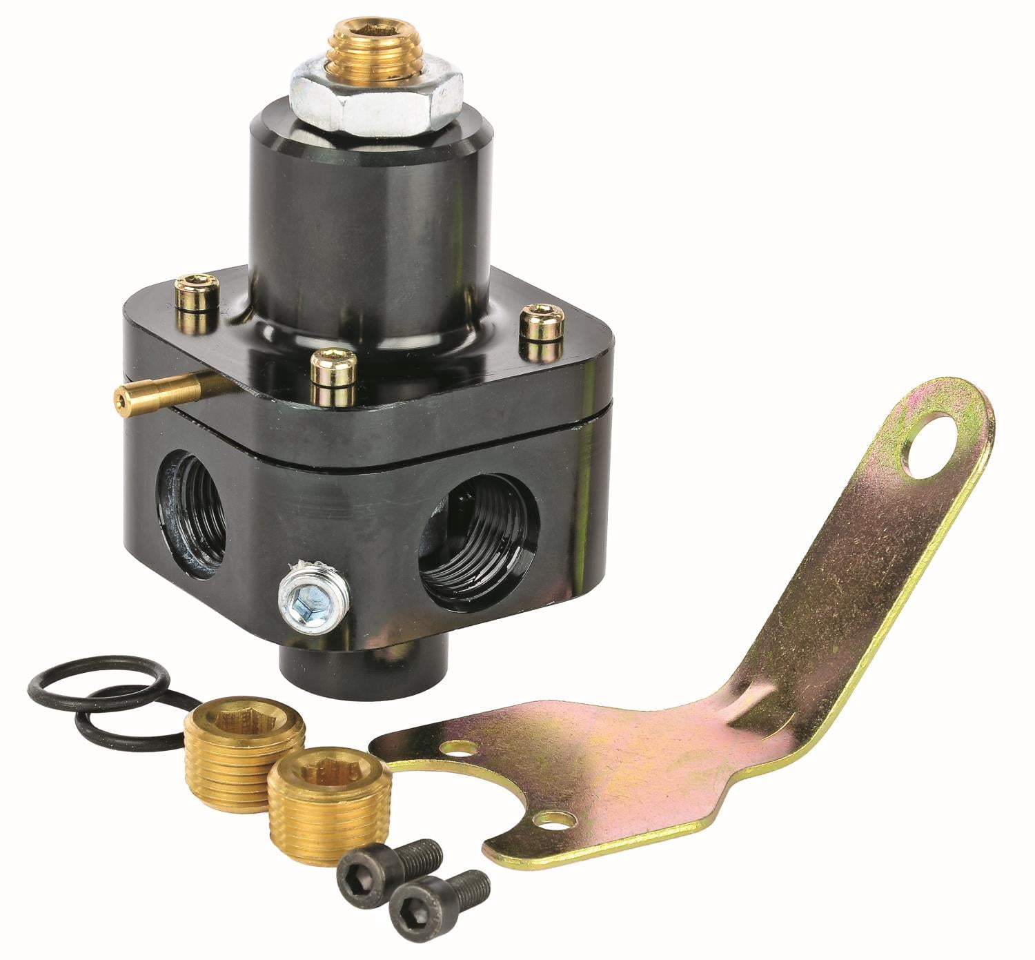 JEGS 159120 Fuel Pressure Regulator EFI Engines 30100 PSI Black