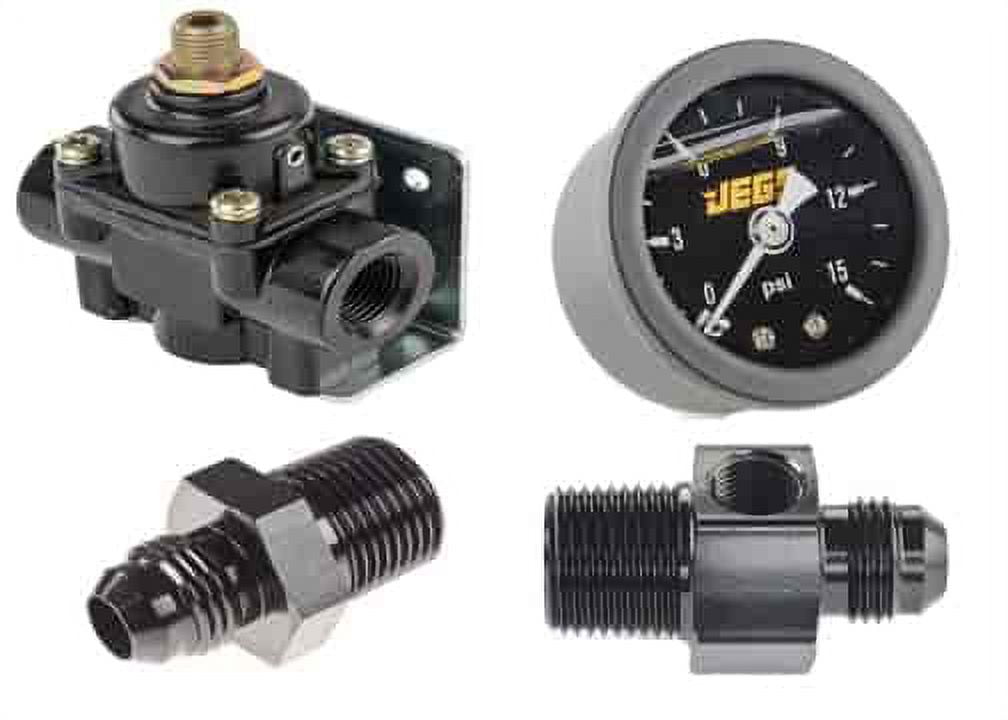 JEGS 15916K1 Fuel Pressure Regulator Gasoline Only Outlet Pressure 59