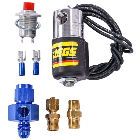 JEGS 16544 Nitrous Purge Kit -4 AN Includes: Solenoid Microswitch Filtered 1/8 N