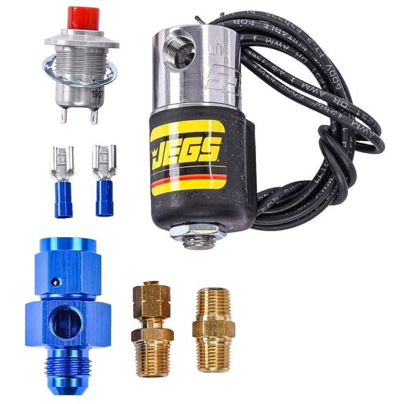 JEGS 16546 Nitrous Purge Kit -6 AN Includes: Solenoid Microswitch Filtered 1/8 N