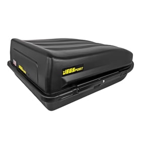JEGS 18 Cubic ft. Rooftop Cargo Carrier, Heavy-Duty Weatherproof Lockable Hard Shell Storage w/110 lb. Carrying Capacity