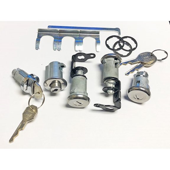 JEGS 18155 Ignition Door Trunk & Glovebox Lock Set 1960 GM Models Set Includes: