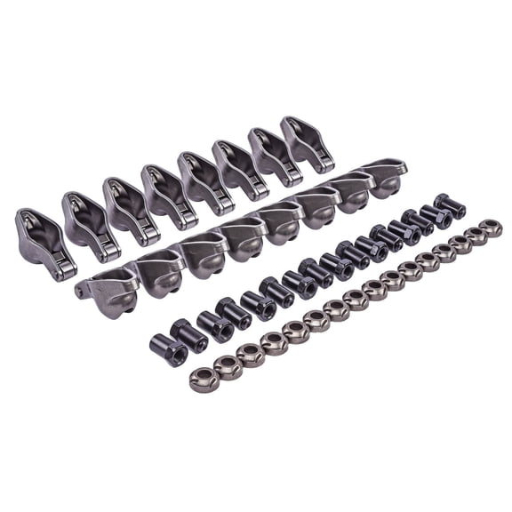 JEGS Cast Steel Roller Tip Rocker Arms for 1955-1986 Small Block Chevy [Set of 16]