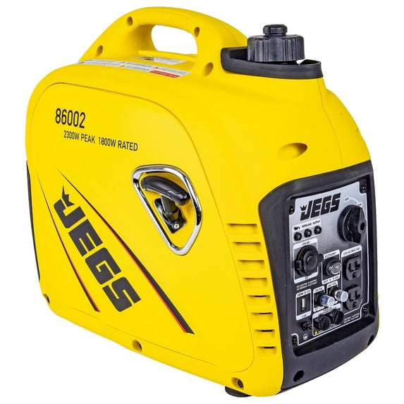JEGS 86002 Premium Inverter Generator, 2,300 Peak Watts, 1,800 Running ...