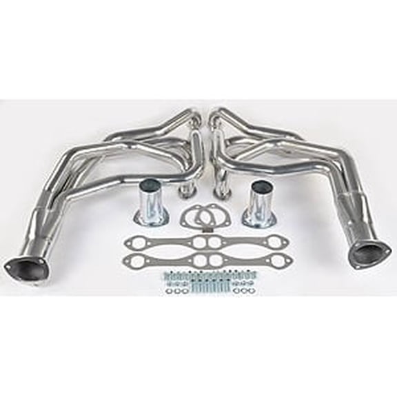 JEGS Metallic Ceramic Coated Long Tube Headers 1973-1987 Small Block Chevy Truck/SUV [265-400 ci]