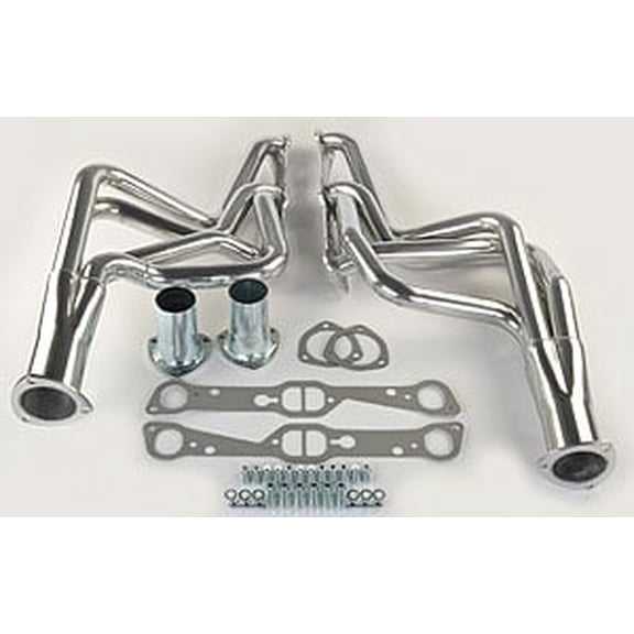 JEGS 300121 Metallic Ceramic Coated Long Tube Headers 1964-1981 Pontiac Passenge
