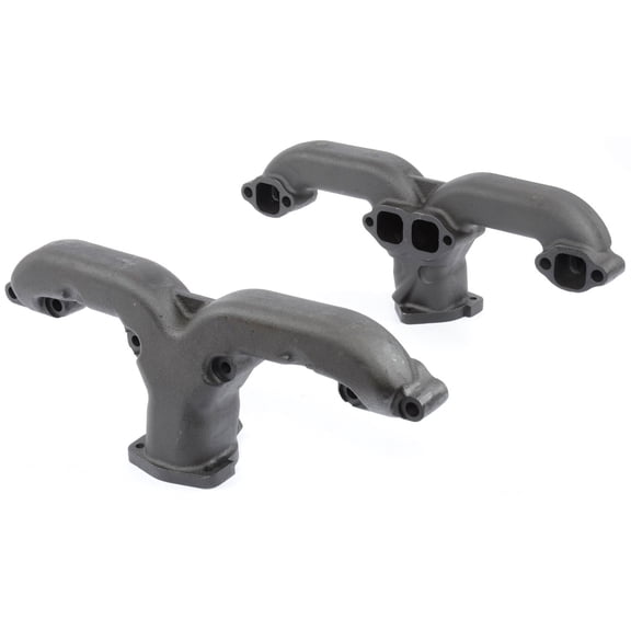JEGS Cast Iron Rams Horn Style Exhaust Manifolds [Fits Most Round/Square Port Small Block Chevy Stock Cylinder Heads]
