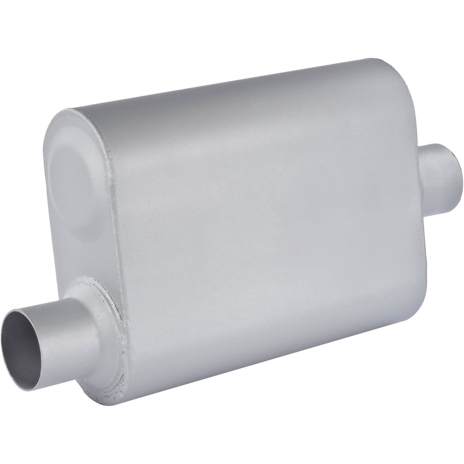 JEGS Chambered Deep-Tone Muffler 2.500 in. Offset Inlet / Center Outlet ...
