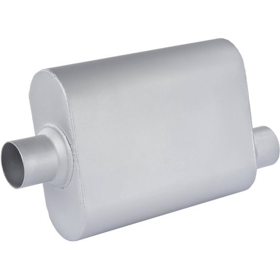 JEGS Chambered Deep-Tone Muffler 2.500 in. Center Inlet / Offset Outlet