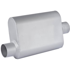 JEGS Chambered Deep-Tone Muffler 3 in. Offset Inlet / Center Outlet