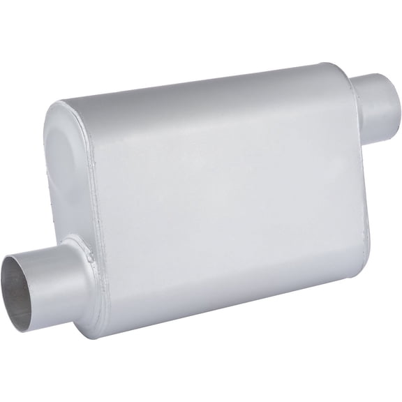 JEGS Chambered Deep-Tone Muffler 3 in. Offset Inlet / Offset Outlet