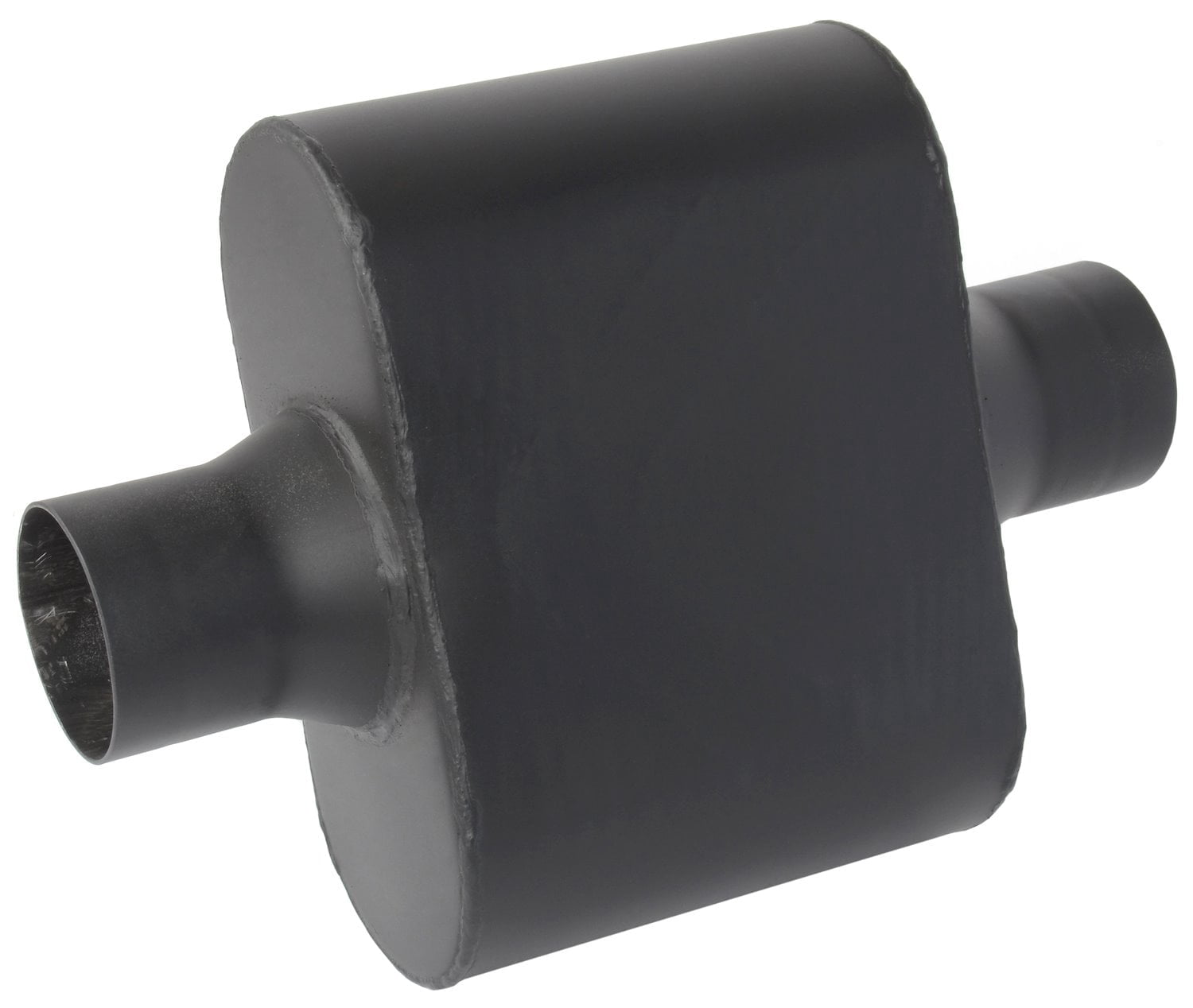 JEGS Chambered Deep-Tone Muffler 2.500 in. Center Inlet / Center Outlet ...