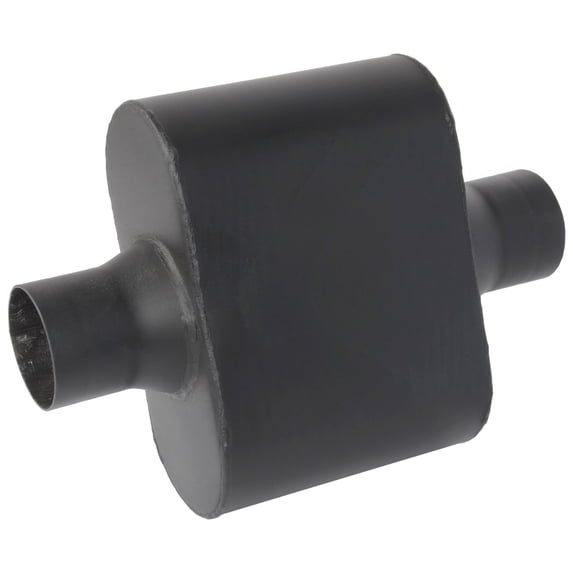 JEGS Chambered Deep-Tone Muffler 2.500 in. Center Inlet / Center Outlet ...