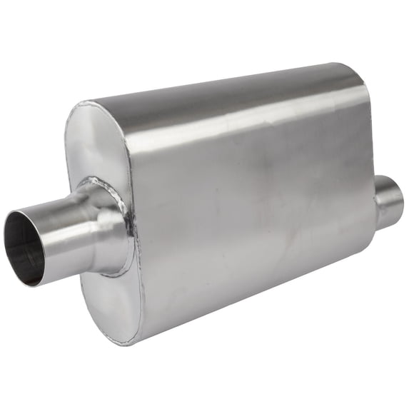 JEGS 30257 - Chambered Deep-Tone Muffler 2.500 in. Offset Inlet ...