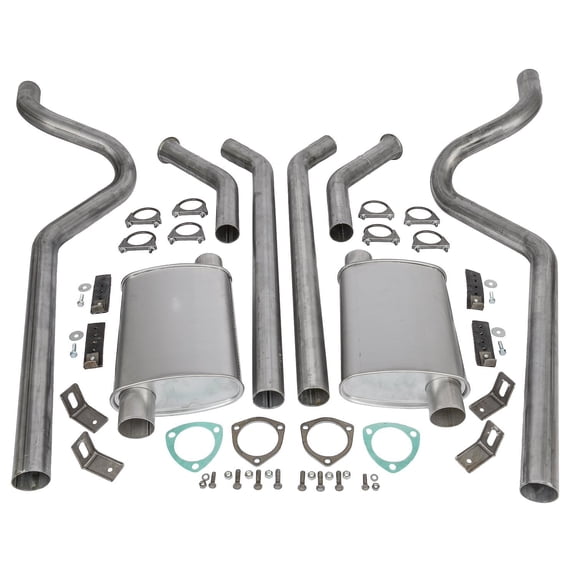 JEGS 30553 Header-Back Dual 2-1/2 Exhaust Kit 1964-1973 Mustang 1967-1973 Cougar