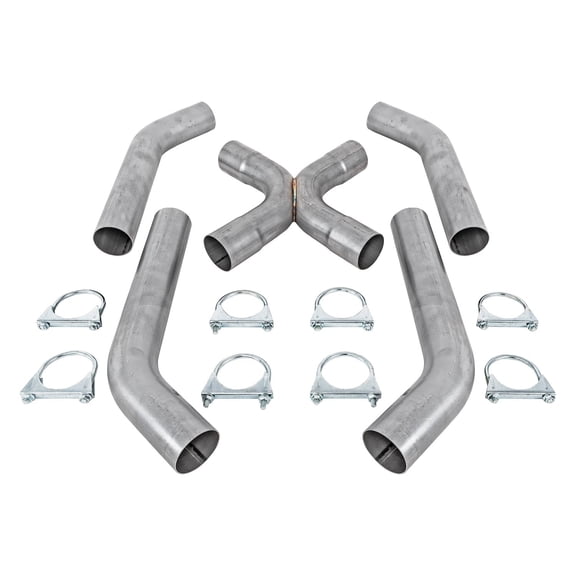 JEGS Universal X-Pipe Exhaust Kit [2.500 in., Aluminized Steel]