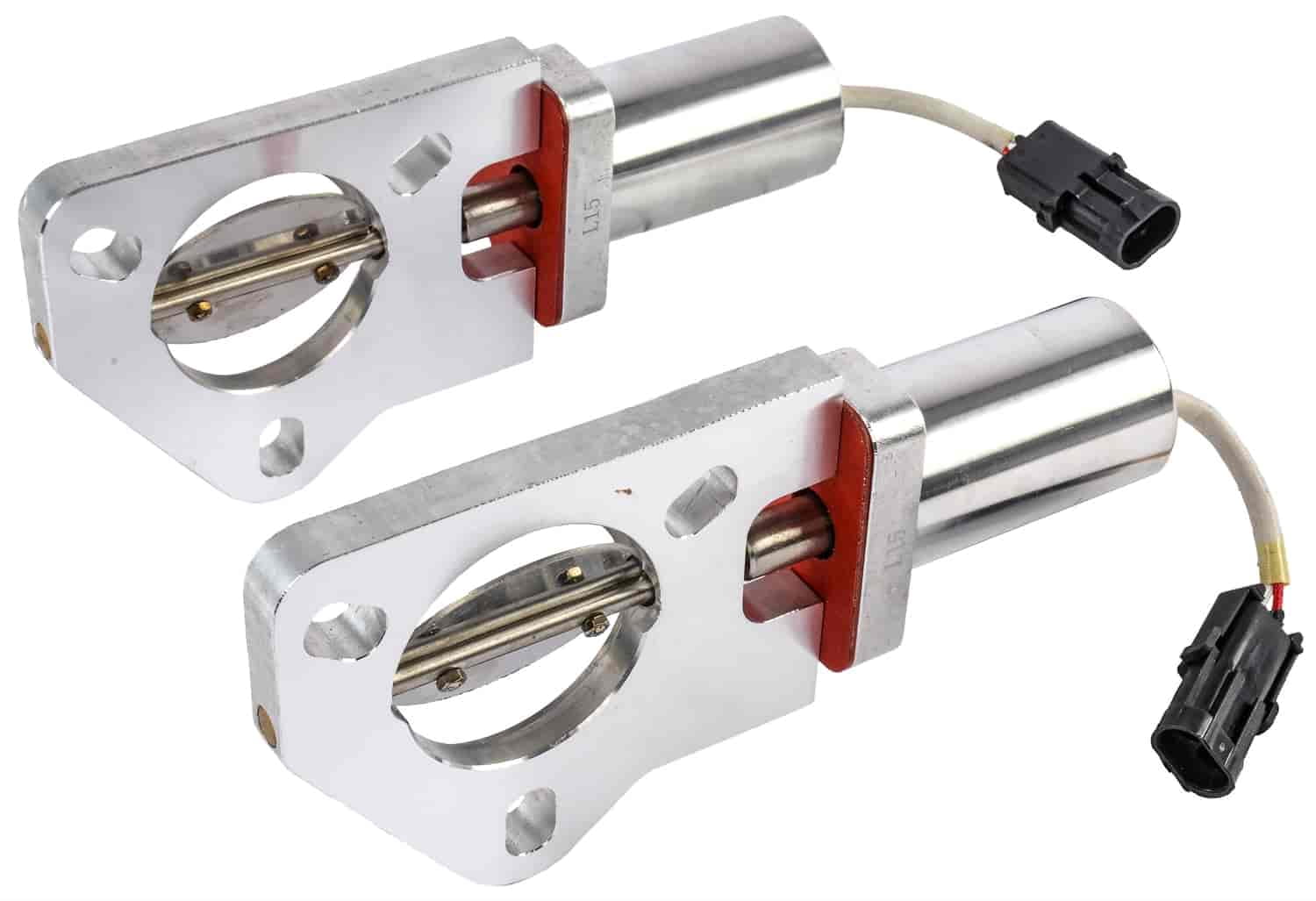 JEGS 30881 Electric Exhaust Cutouts 2 1/2 in. O.D. Dual Exhaust Gear Reduction M