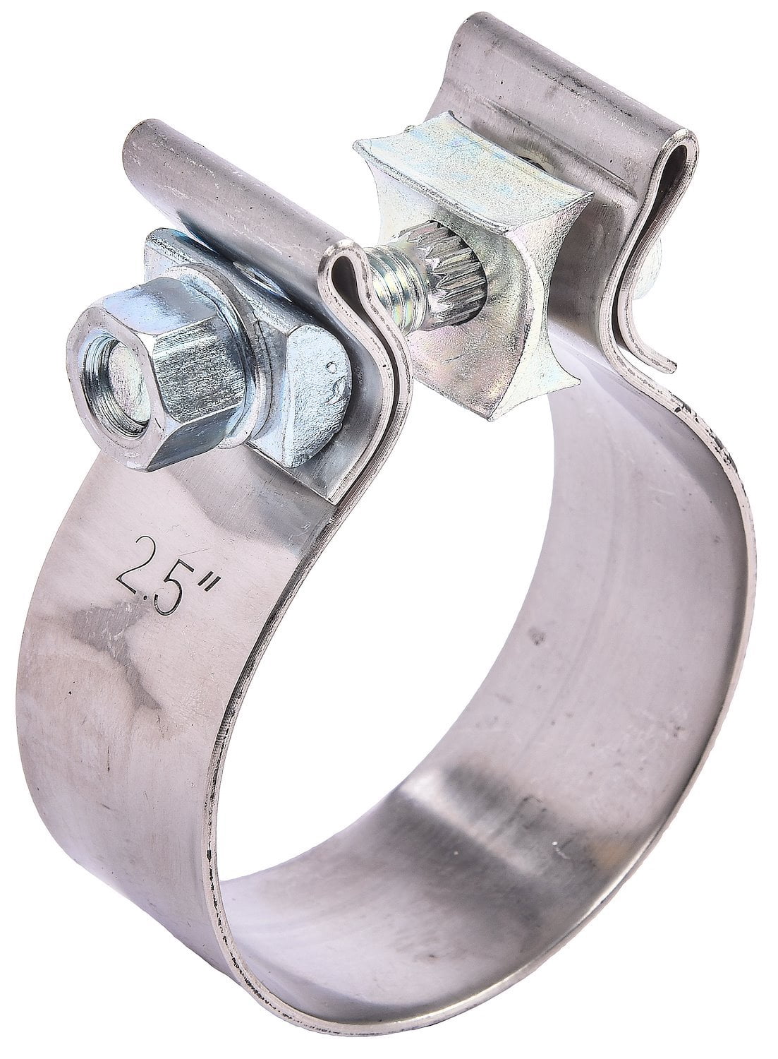 2-Pack Universal Exhaust Hanger U-Bolt Clamps - Fits 3.5" OD Pipes (Mild Steel)