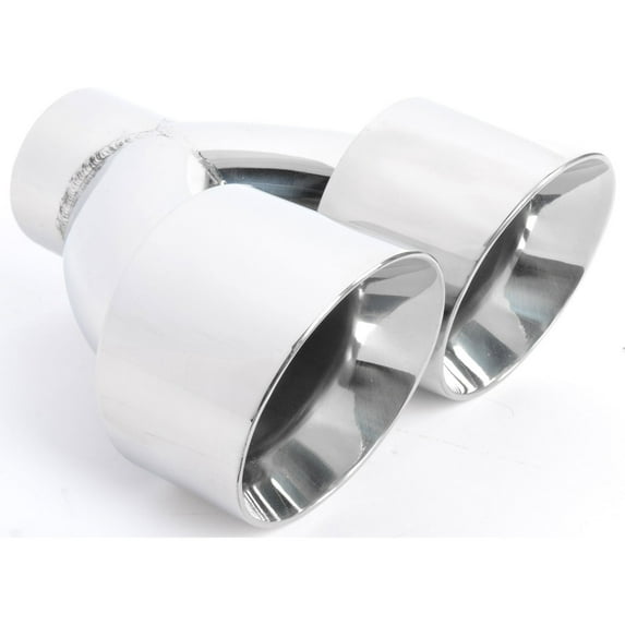 JEGS Stainless Dual Exhaust Tip Overall Length: 7 7/8 in. Weld-On