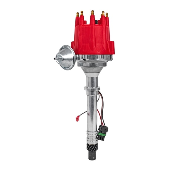 JEGS SSR Pro Series Billet Distributor for Chevy Small Block and Big Block V8 Engines [Red Cap]