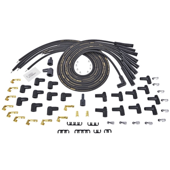 JEGS 8.5mm Black Ultra Pow'r Wires Small & Big Block Chevy Over Valve Covers or Under Headers & AMC 290-401 V8 W/HEI