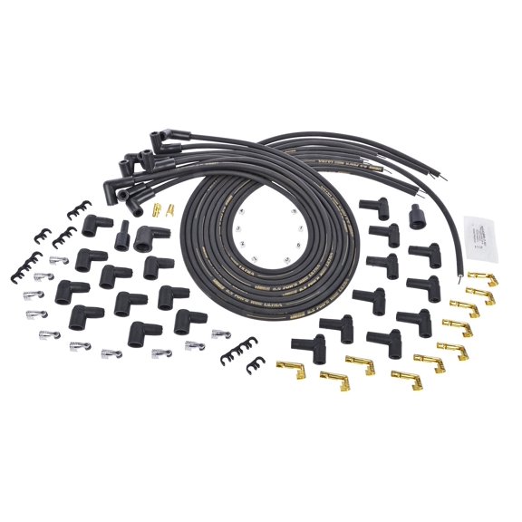 JEGS 8.5mm Black Ultra Pow'r Wires Small & Big Block Chevy Over Valve Covers or Under Headers