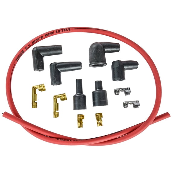 JEGS 8.5mm Red Ultra Pow'r Wire Coil Wire Kit (3 ft.)