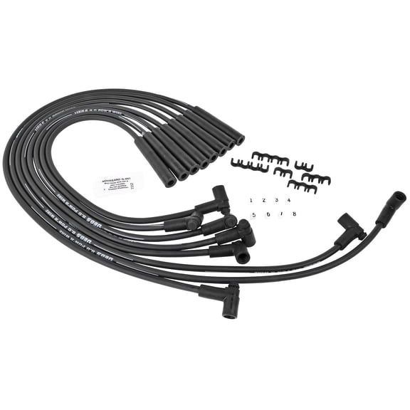 JEGS 8.0mm Black Pow'r Wires 1974-1986 Big Block Chevy Car/Truck 454