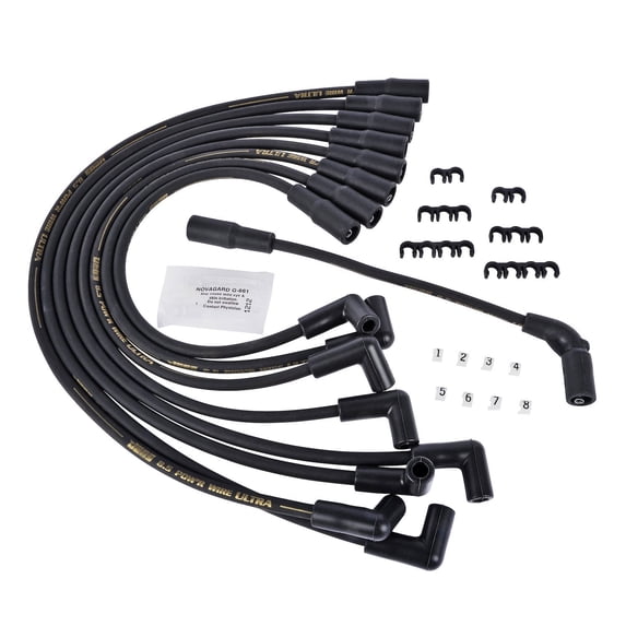 JEGS 8.5mm Black Ultra Pow'r Wires 1996-2000 GM Small Block Chevy Truck Vortec 5.7L