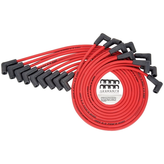 JEGS 8.0mm Red Hot Pow'r Wires Big Block Chevy Under Headers