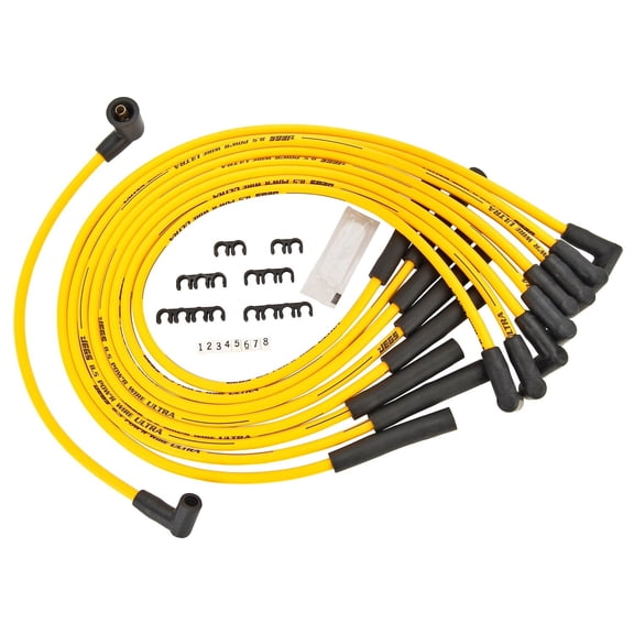 JEGS 8.5mm Yellow Ultra Pow'r Wires Ford 351W, 351C, 390/429/460 with HEI Cap