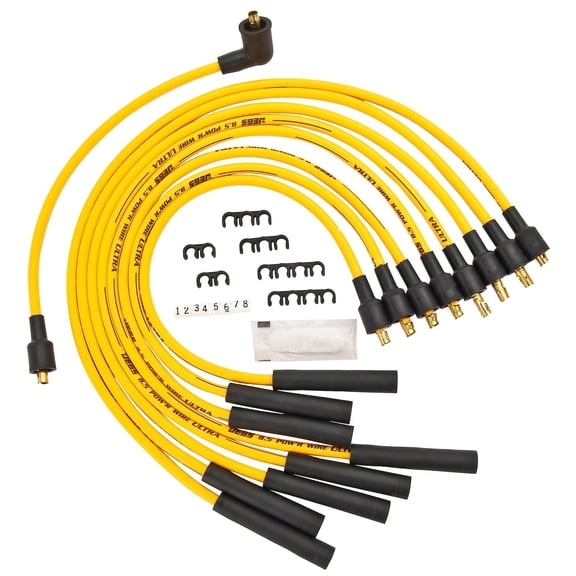JEGS 8.5mm Yellow Ultra Pow'r Wires Small Block Mopar 318/340/360 Car/Truck